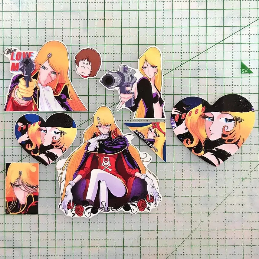 [BUNJANG] Galaxy Express 999 Metel Die-Cut Sticker Set / (재고 5) [초고퀄] 은하철도 999 메텔 인컷 스티커 / 애니인스띵다꾸