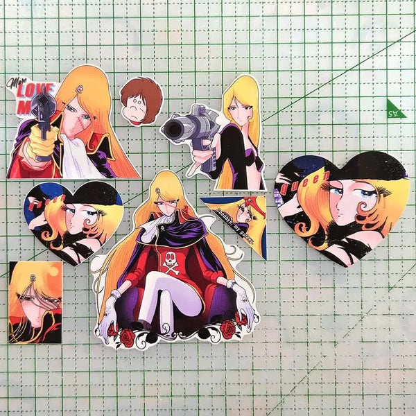 [BUNJANG] Galaxy Express 999 Metel Die-Cut Sticker Set / (재고 5) [초고퀄] 은하철도 999 메텔 인컷 스티커 / 애니인스띵다꾸