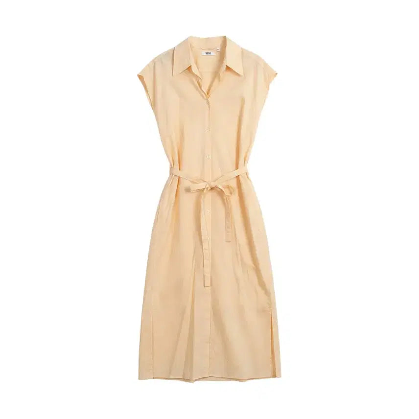 [BUNJANG] Uniqlo Sleeveless Maxi Dress with Waist Tie - Women's Size S / 여성S/ 유니클로 허리끈 민소매 원피스YE
