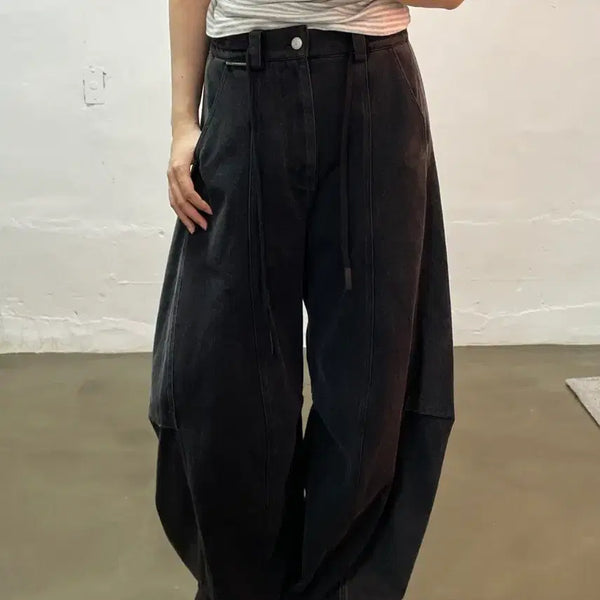 [BUNJANG] 릴라벨 Black Denim Pants XS / 릴라벨 블랙 데님 팬츠 XS