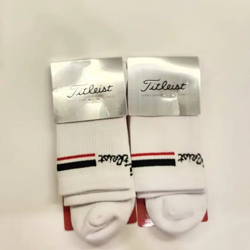 [BUNJANG] Titleist Golf Socks White 2 Pairs / 타이틀리스트 골프 양말 화이트 2켤레