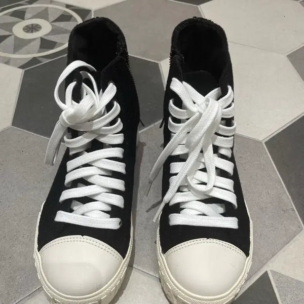 [BUNJANG] De L'harmonie Converse High Black Sneakers / 드하모니 컨버스 하이 블랙 스니커즈