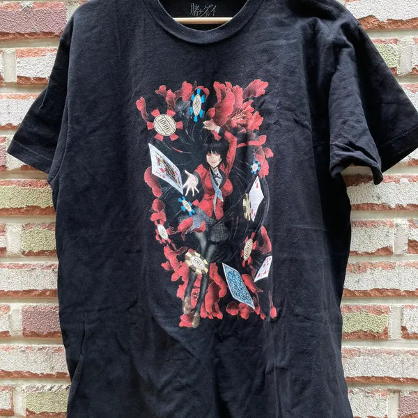 [BUNJANG] Kakegurui Yumeko Jabami Official Graphic T-Shirt (Size L, Black) / [L] 카케구루이 쟈바미 유메코 오피셜 그래픽 반팔 티셔츠