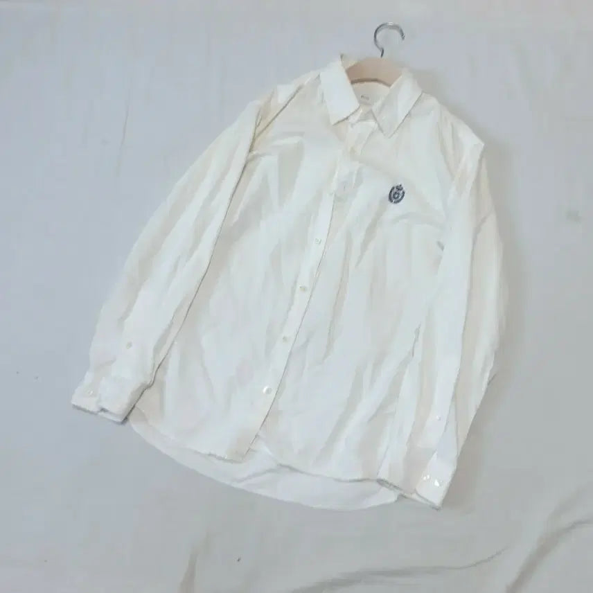 [BUNJANG] DUNST White Embroidered Detail Shirt / 던스트 화이트 셔츠