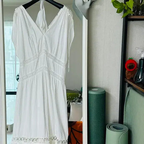 [BUNJANG] IRO White Punching Maxi Dress / (새상품) IRO 화이트 맥시 드레스 롱 원피스