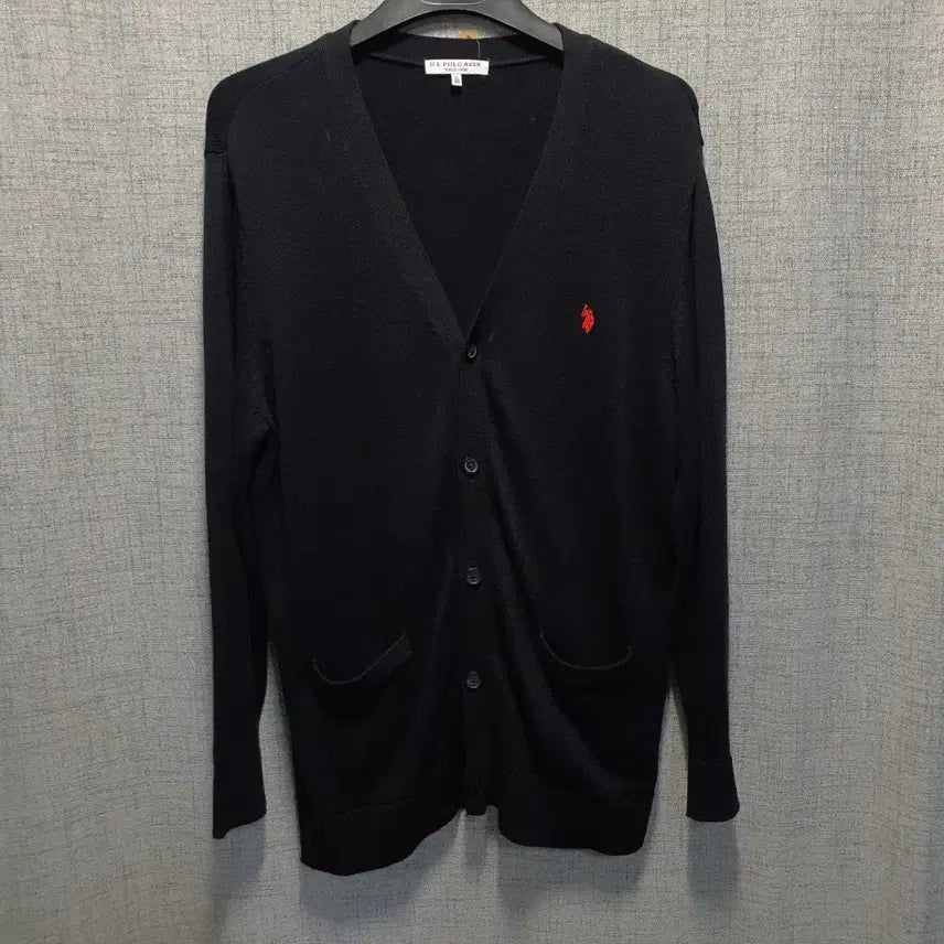 [BUNJANG] U.S. Polo Assn. Red Pony Black Cardigan XL / U.S.폴로 레드 포니 블랙 가디건 XL
