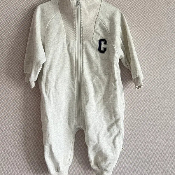 [BUNJANG] Light Grey Hooded Zip-Up Jacket Size 80 / 후드집업 라이트 그레이 80