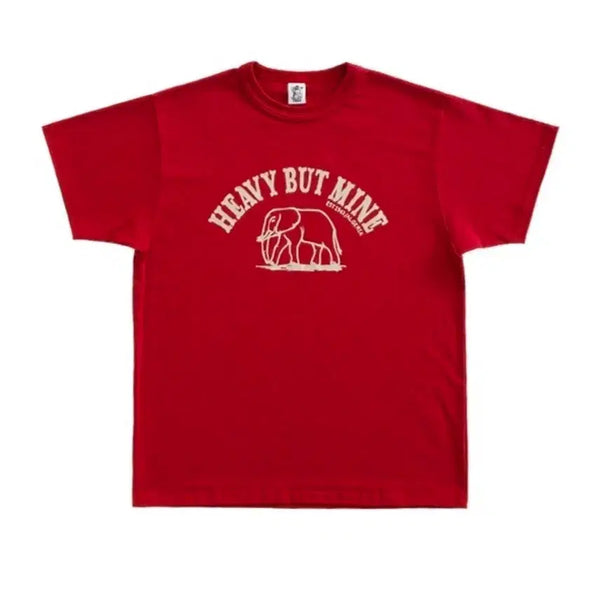 [BUNJANG] XL Collect Pieces HEAVY BUT MINE T-SHIRT (RED) / [XL] 컬렉트피시스 HEAVY BUT MINE T-SHIRTS (RED)