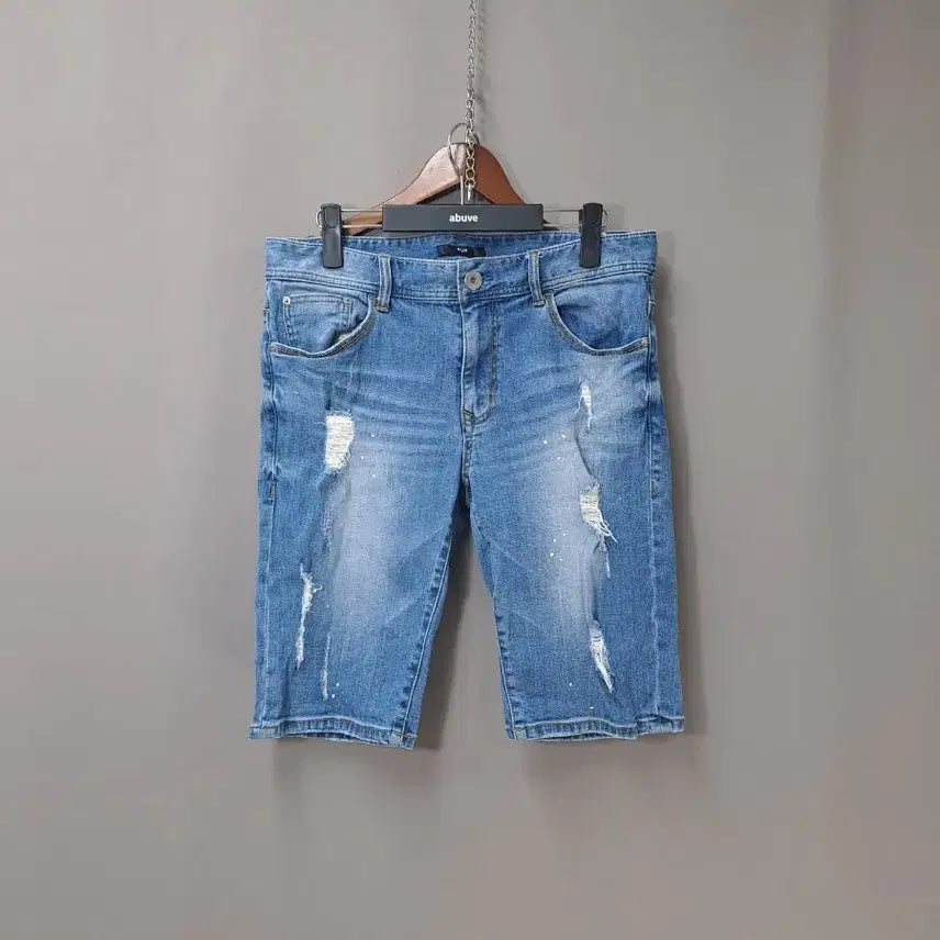 [BUNJANG] HUM Damage Washing Shorts / HUM 데미지 워싱 반바지