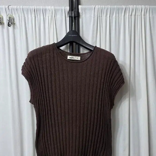[BUNJANG] Atelier Majolie Ribbed Knit Sweater - Brown / 아뜰리에마졸리 골지 세리사 니트