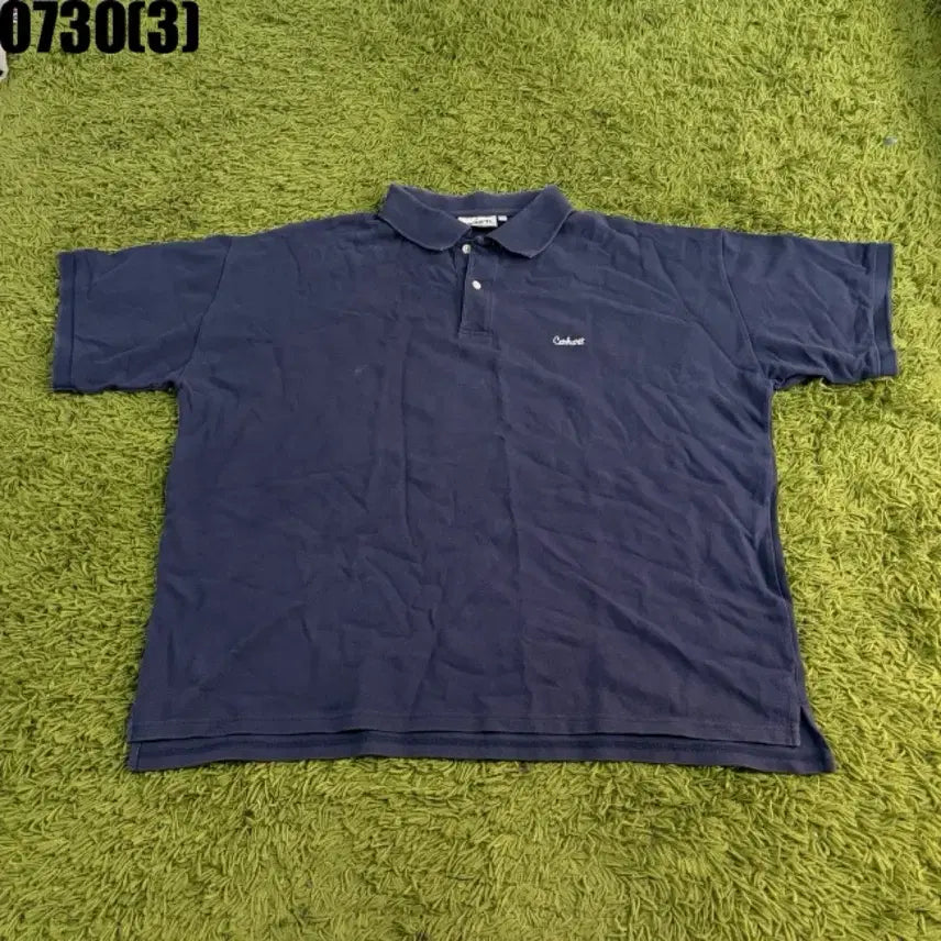[BUNJANG] Carhartt Short Sleeve Polo Shirt Navy L / 칼하트 반팔 카라티 네이비 L 7/30