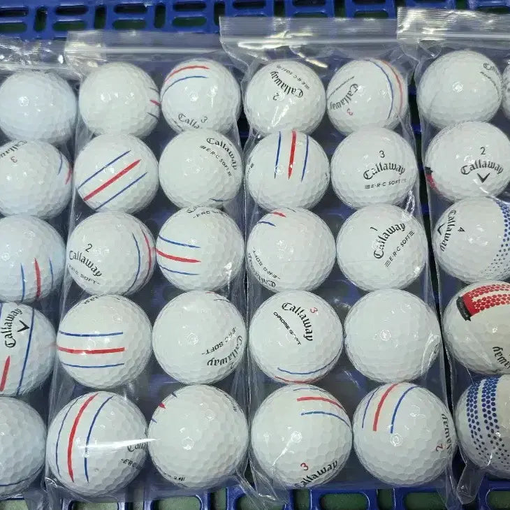 [BUNJANG] Callaway Chrome Soft ERC Triple (3-piece/4-piece) Used Golf Balls (40 Count, A+ Grade) / 켈러웨이 40개 크롬소프트 erc (A+급)로스트볼