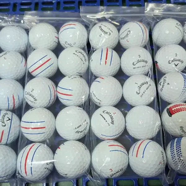 [BUNJANG] Callaway Chrome Soft ERC Triple (3-piece/4-piece) Used Golf Balls (40 Count, A+ Grade) / 켈러웨이 40개 크롬소프트 erc (A+급)로스트볼