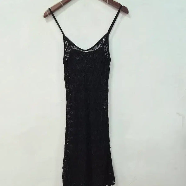 [BUNJANG] Black Lace Mini Dress / 블랙 레이스 원피스