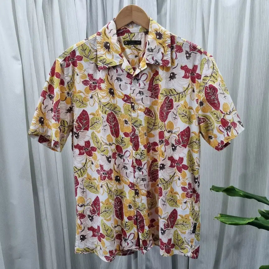 [BUNJANG] OPT Vintage Flower Pattern Hawaiian Shirt / OPT 빈티지 플라워 패턴 하와이안 셔츠 2247