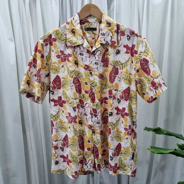 [BUNJANG] OPT Vintage Flower Pattern Hawaiian Shirt / OPT 빈티지 플라워 패턴 하와이안 셔츠 2247