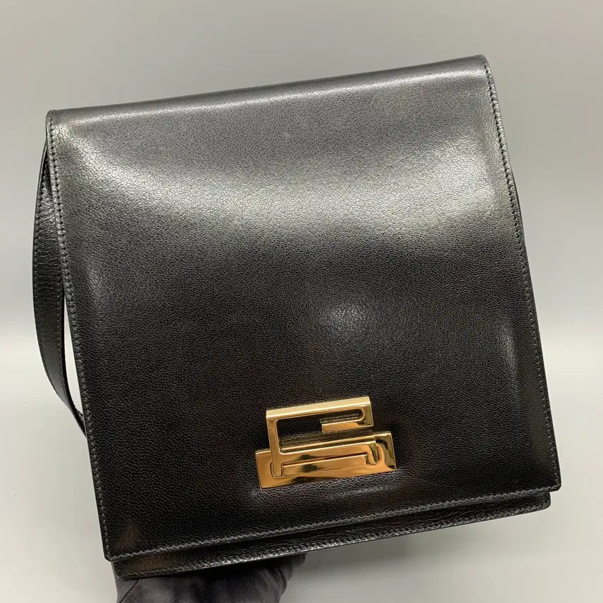 [BUNJANG] Gucci Vintage Square G Leather Shoulder Bag Black / 267002717 구찌 빈티지 스퀘어 G 레더 숄더백 블랙