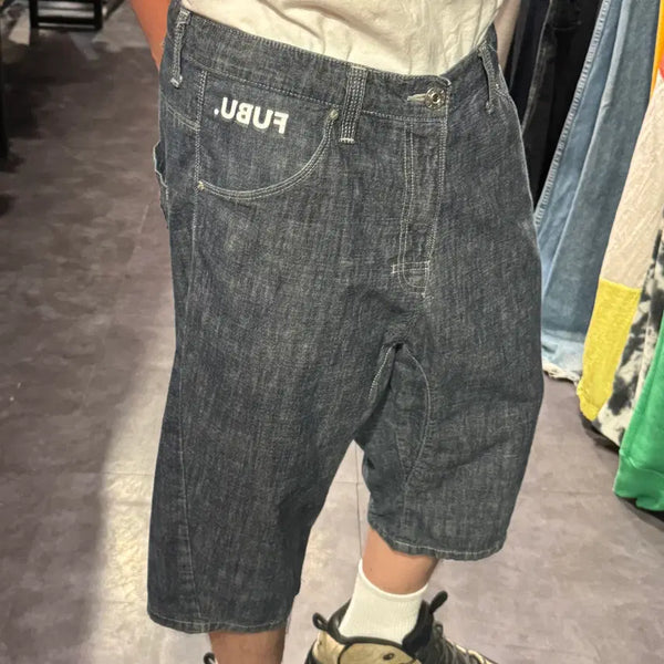 [BUNJANG] Fubu Cinched Back Denim Shorts / [IM] 후부 신치백 데님 숏팬츠