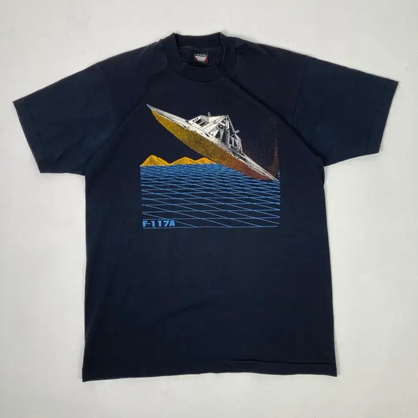 [BUNJANG] 80s F-117A T-Shirt (Black) / 80s F-117A Tee (black)
