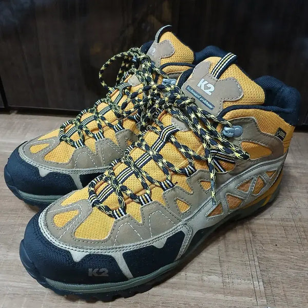[BUNJANG] K2 Gore-Tex Hiking Boots - Yellow/Brown - 280mm / K2 고어텍스 등산화 옐로우/브라운 280
