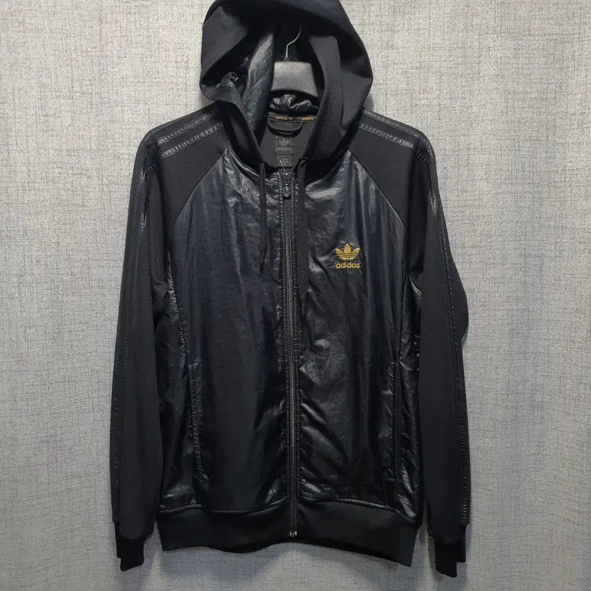 [BUNJANG] Adidas Firebird Woven Hooded Track Jacket Black Gold 110 / 아디다스 검금 파이어버드 우븐  후드 져지 110