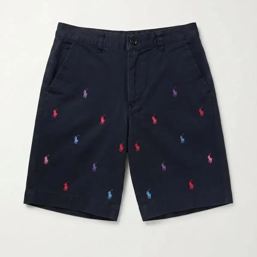 [BUNJANG] Polo Ralph Lauren Navy Embroidered Shorts Size S / 폴로 랄프로렌 네이비 자수 반바지 S