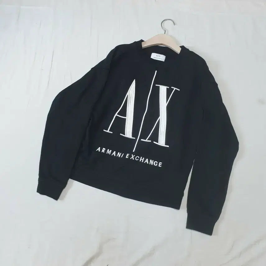 [BUNJANG] Armani Exchange AX Black Sweatshirt Women's M / 아르마니 익스체인지 AX 맨투맨 블랙 여성