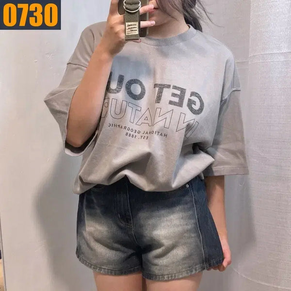 [BUNJANG] National Geographic Short Sleeve T-shirt / 105 내셔널지오그래픽 반팔 맨투맨 티셔츠