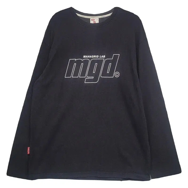[BUNJANG] Mahagrid Printing Black Long Sleeve T-Shirt M / 마하그리드 프린팅 블랙 긴팔티 M