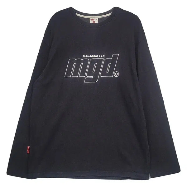 [BUNJANG] Mahagrid Printing Black Long Sleeve T-Shirt M / 마하그리드 프린팅 블랙 긴팔티 M