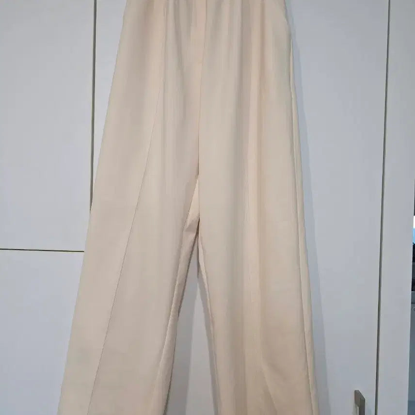 [BUNJANG] Ivory Wide Cotton Pants / 아이보리 와이드 팬츠