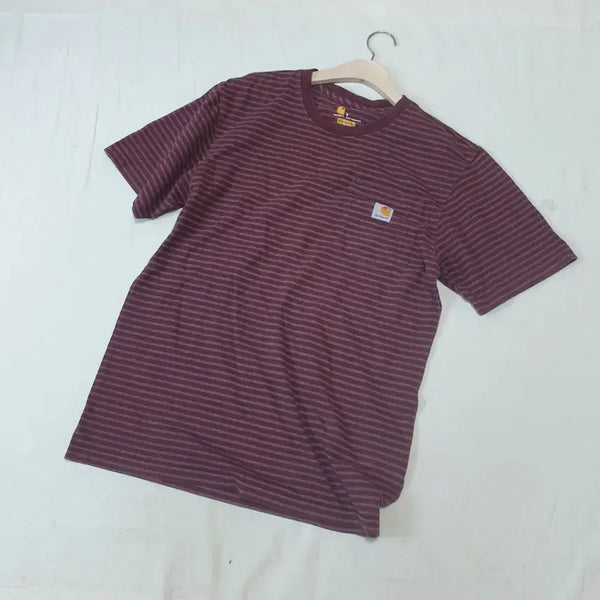 [BUNJANG] Carhartt Striped Short-Sleeve T-Shirt / 칼하트 스트라이프 반팔 티셔츠
