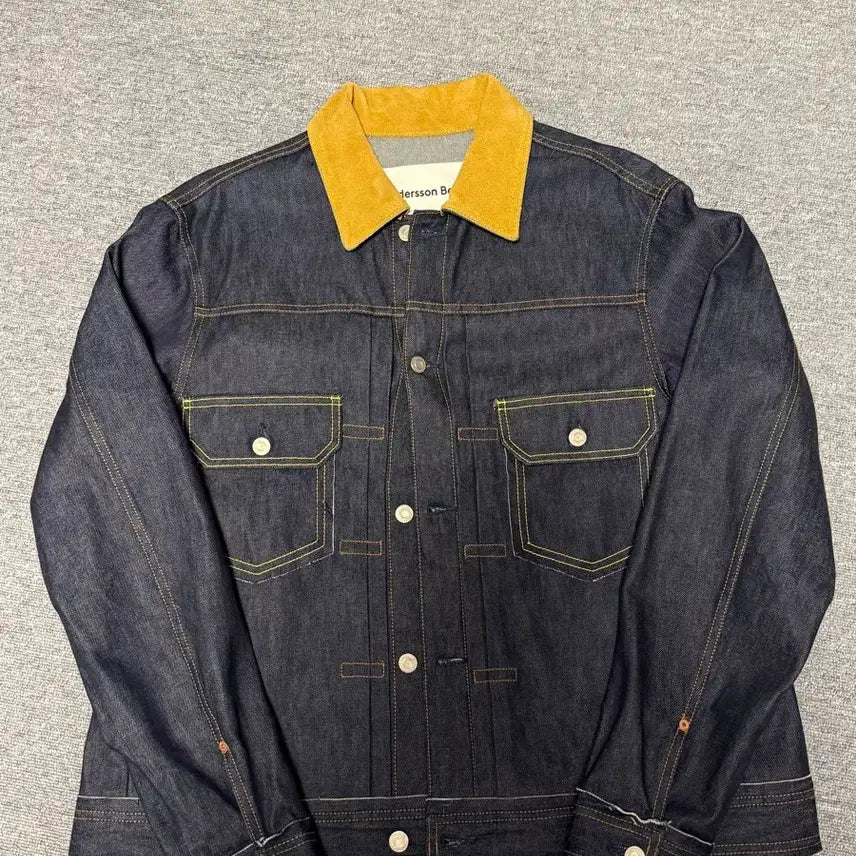 [BUNJANG] Andersson Bell Indigo Denim Trucker Jacket M Size / 앤더슨벨 인디고 데님 크러커 자켓 M사이즈