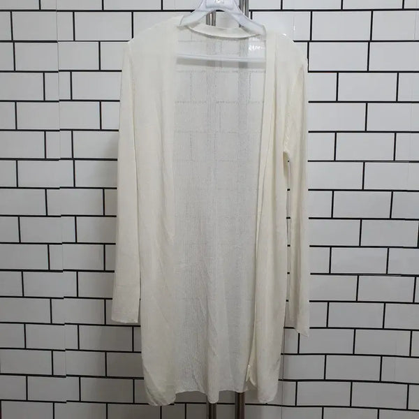 [BUNJANG] White See-Through Cardigan / 흰-300 시스루 가디건