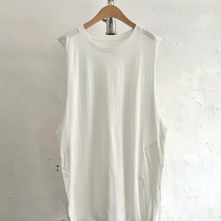 [BUNJANG] BED JW FORD White Cotton Sleeveless Top / BED JW FORD 베드포드 화이트 코튼 슬리브리스