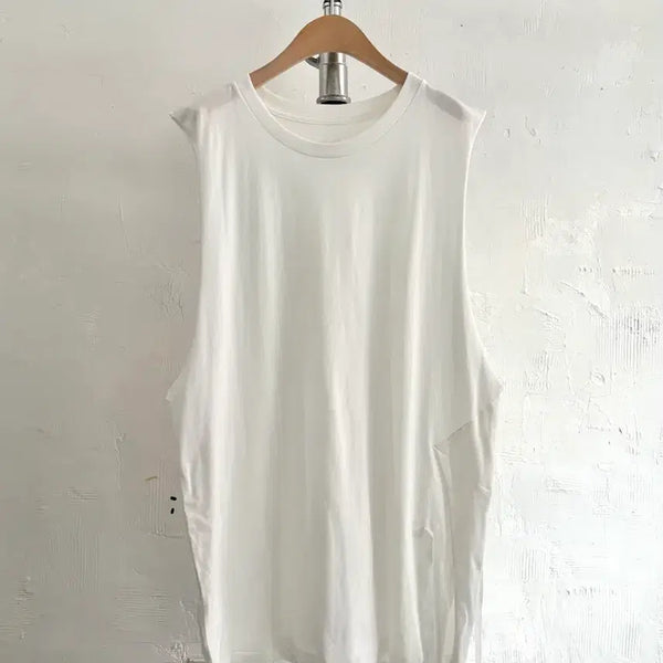 [BUNJANG] BED JW FORD White Cotton Sleeveless Top / BED JW FORD 베드포드 화이트 코튼 슬리브리스