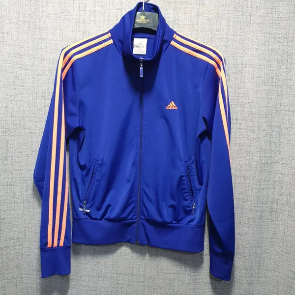 [BUNJANG] Adidas 3-Stripes Track Top Blue/Orange Jersey Size 100 / 아디다스 삼선 트랙탑 블루/주황색 져지 100
