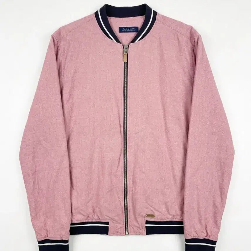 [BUNJANG] Zara Man Linen Blouson Jumper Pink / 남성XL/ 자라맨 린넨 블루종 점퍼 핑크