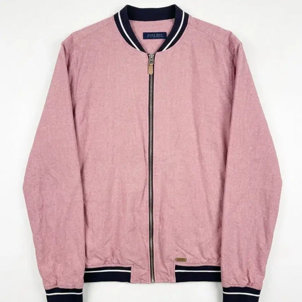 [BUNJANG] Zara Man Linen Blouson Jumper Pink / 남성XL/ 자라맨 린넨 블루종 점퍼 핑크