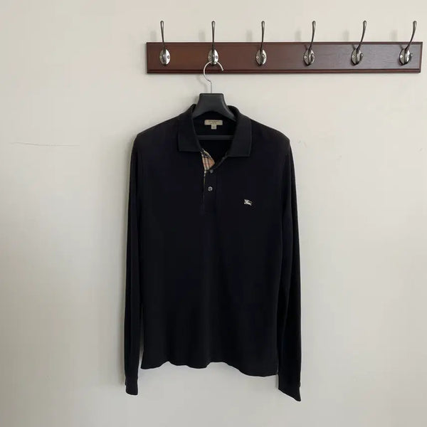 [BUNJANG] Burberry Black PK Pique Long Sleeve T-Shirt / 버버리 블랙 PK 피케 긴팔 티셔츠