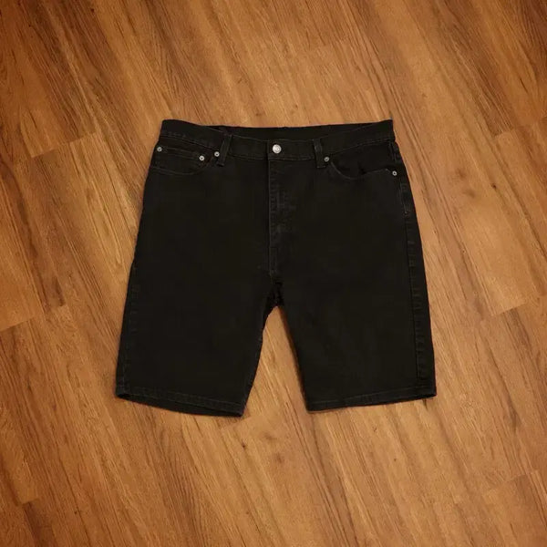 [BUNJANG] Levi's 505 Regular Fit Black Denim Shorts / 리바이스 505 블랙 데님 반바지 판매