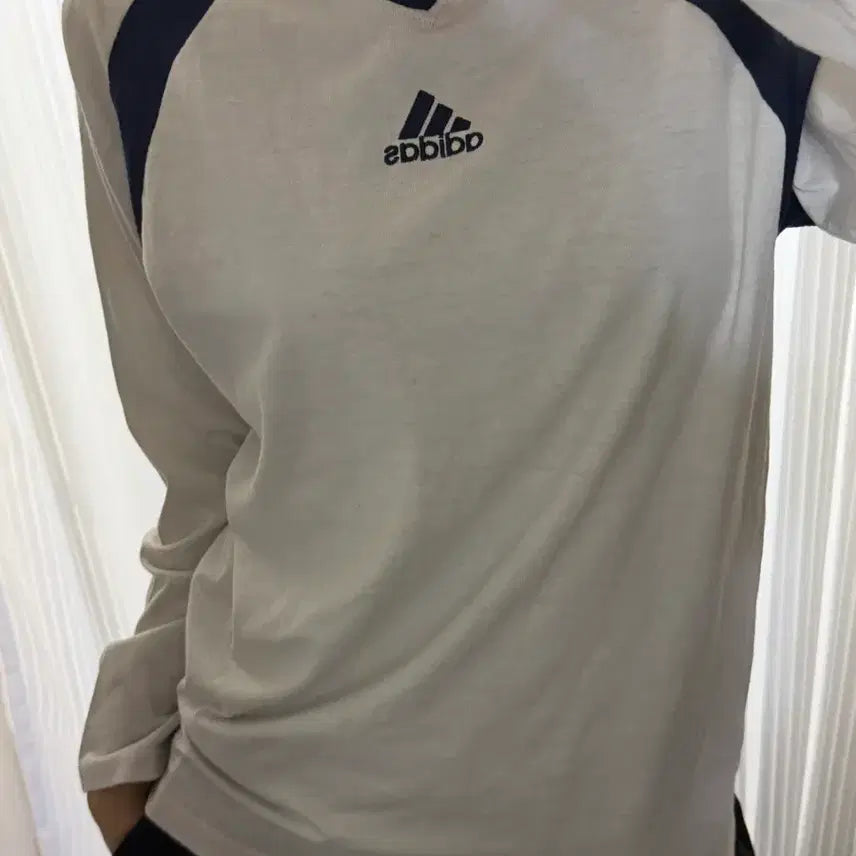 [BUNJANG] Adidas White Long Sleeve XL / 아디다스 화이트 롱슬리브 XL