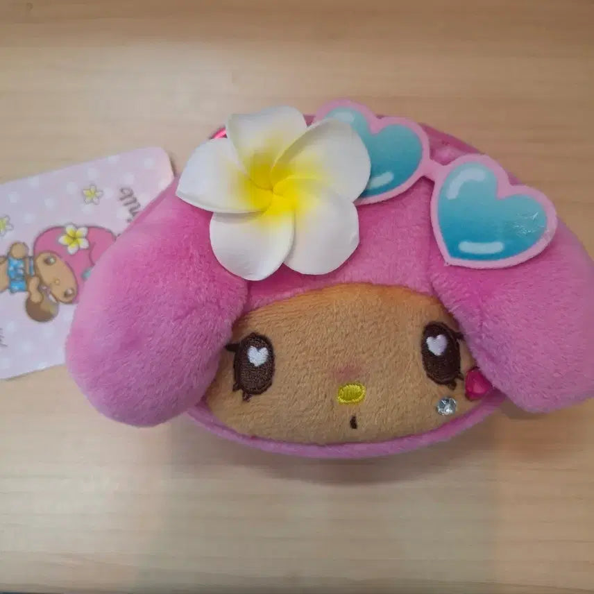 [BUNJANG] Sanrio My Melody Hawaiian Wallet Keychain / 산리오태닝파우치키링 하와이안 마이멜로디지갑키링