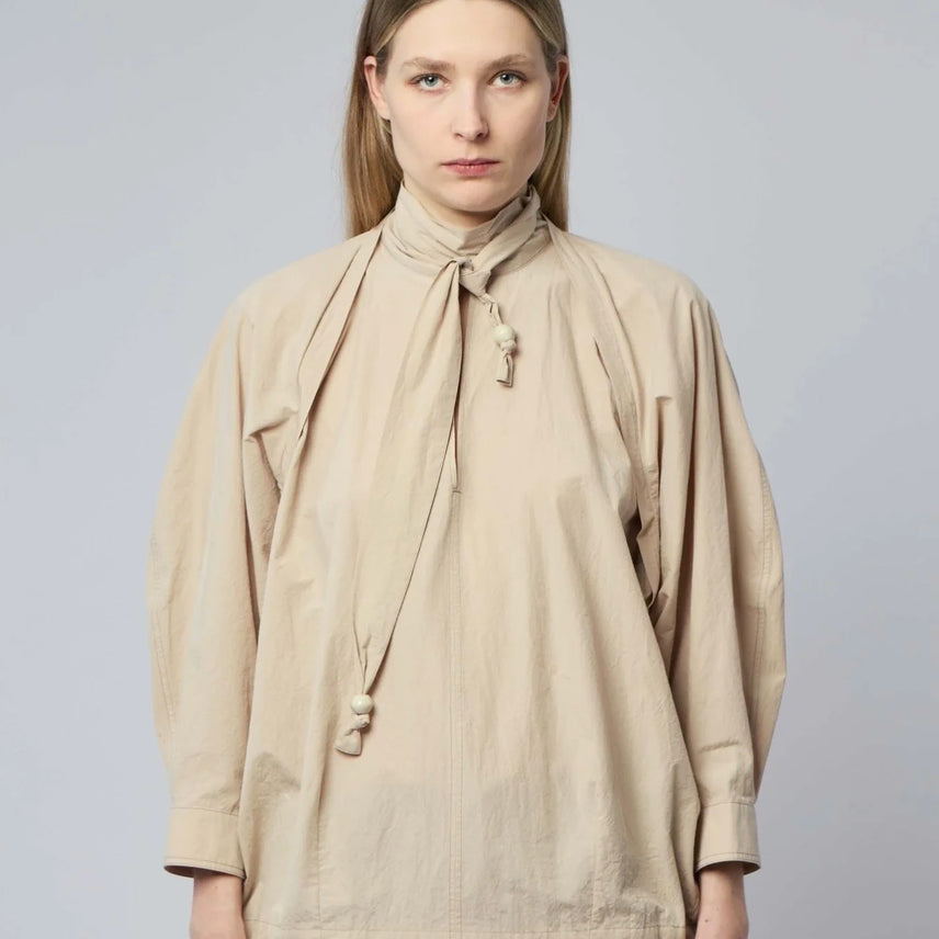 [BUNJANG] Lemaire 26SS Scarf Blouse Beige Size 34 / 르메르 26ss 스카프 블라우스 34사이즈 [1회 짧은 착용 /택 있음]