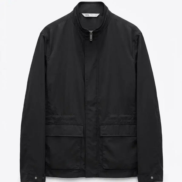 [BUNJANG] Zara Men's Black Premium Material Jumper Jacket / 남성M/ 자라 고급소재 블랙 점퍼 자켓