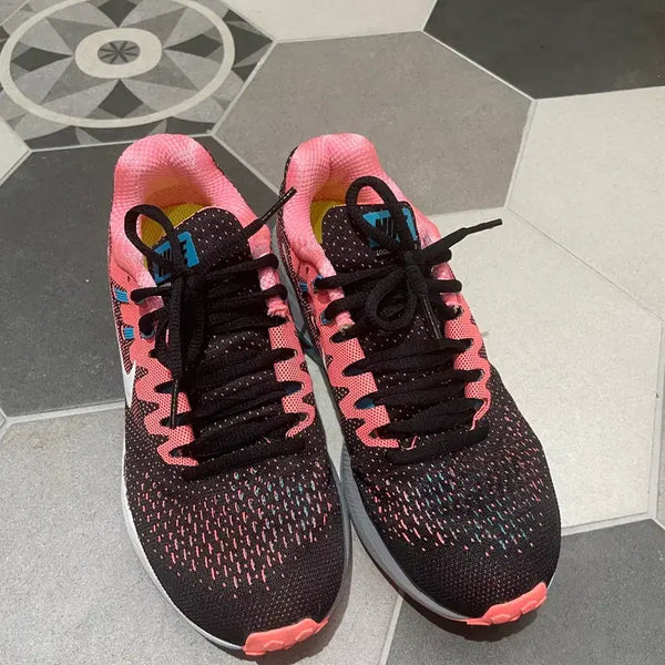 [BUNJANG] Nike Running Shoes Black Coral Pink Sneakers / Nike 나이키 러닝화 블랙 코랄 핑크 운동화