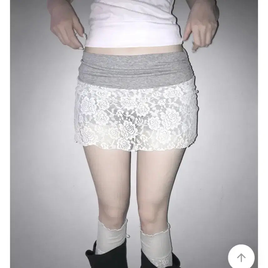 [BUNJANG] White Lace Mini Skirt / 레이스 스커트