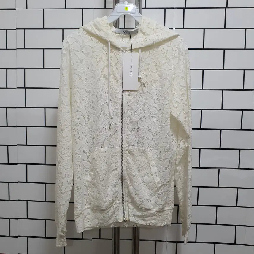 [BUNJANG] Hooded Zip-Up Jacket with Lace Detail / 형-6 레이스 후드 집업