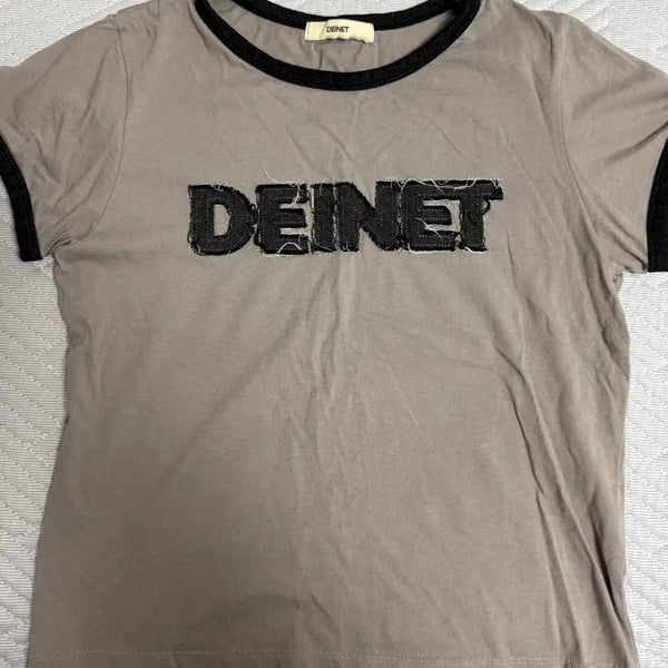 [BUNJANG] Dainity Ringer T-Shirt Grey / 다이닛 링거티 그레이