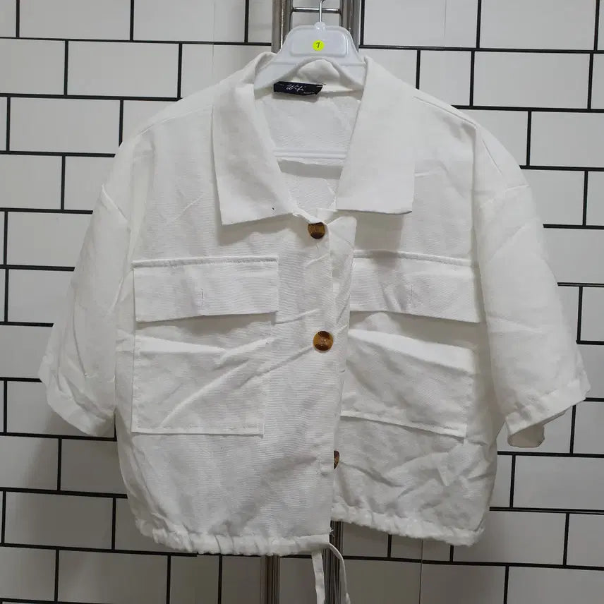 [BUNJANG] Short Sleeve Cropped Jacket / 형-7 반팔 크롭 자켓